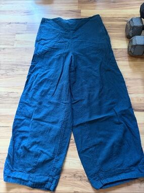 Free people Navy Linen Blend Pants